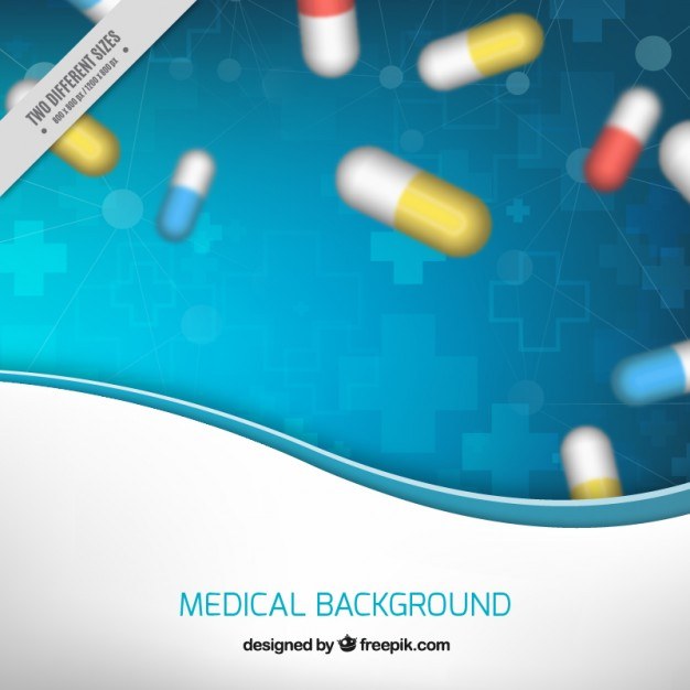 Blurred tablets on a blue background