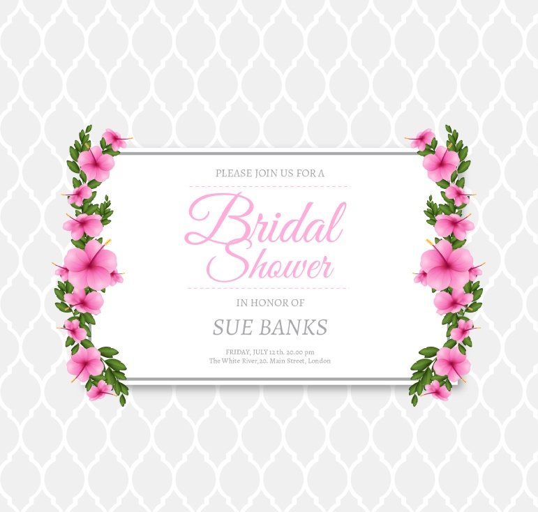 Bridal shower invitation design posters