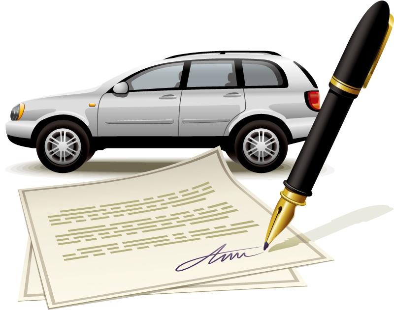 Cars and car contract background vector material