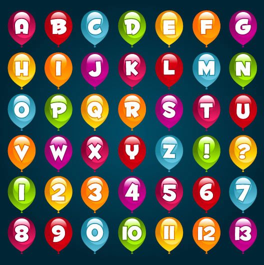 Cartoon font design material