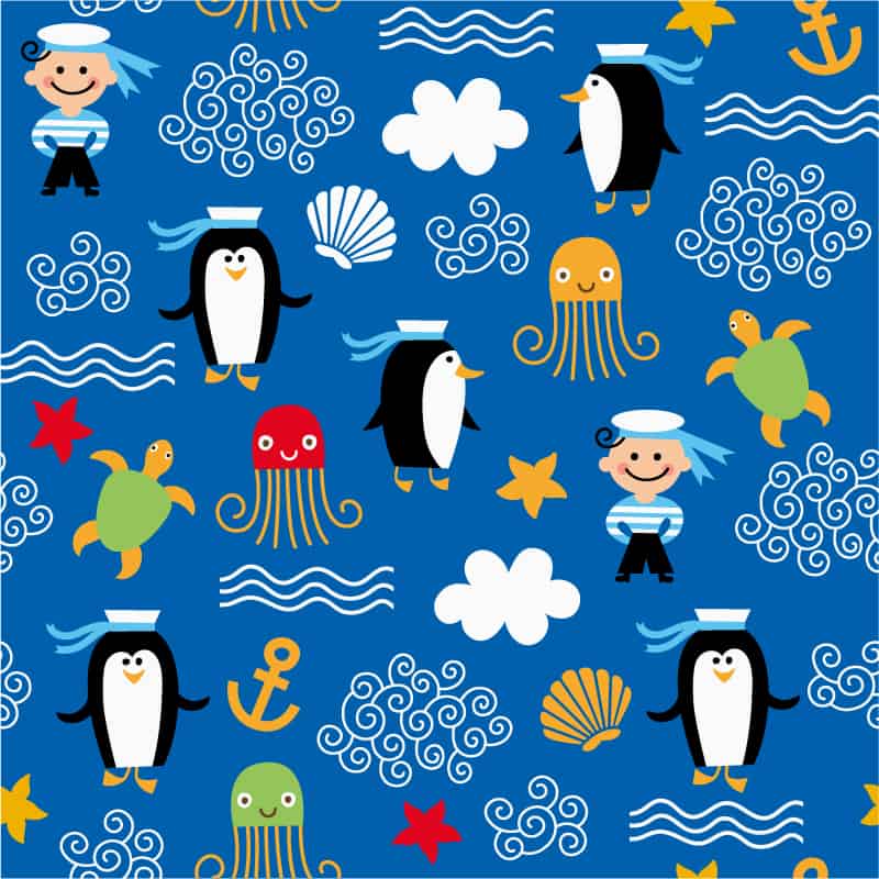 Cartoon marine elements illustrator vector