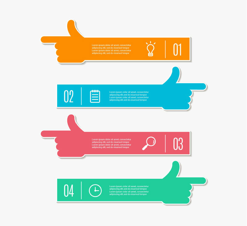 Creative arm banner ad design vector material