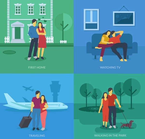 4 Creative Couple illustration