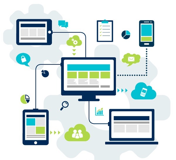 Creative social network illustrator vector