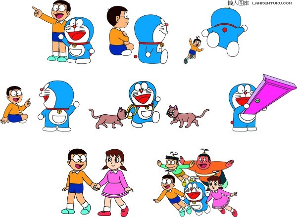 Doraemon cartoon vector material