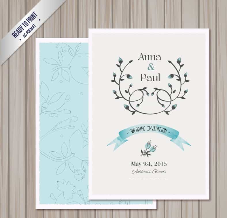 Elegant wedding invitation design pattern