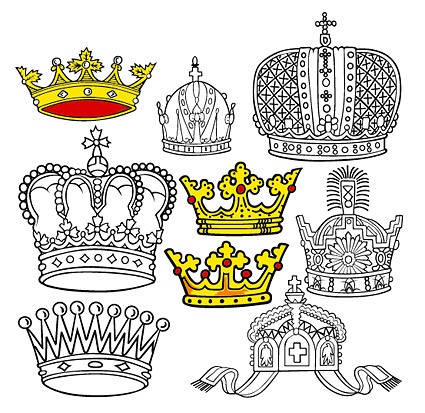 Exquisite crown vector material -2