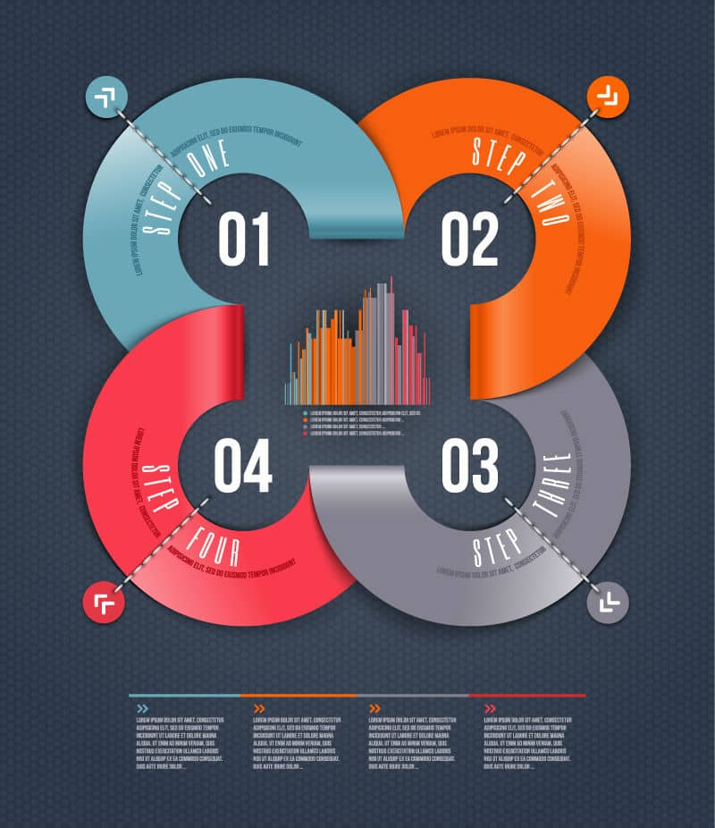 Exquisite digital color ring design label vector material