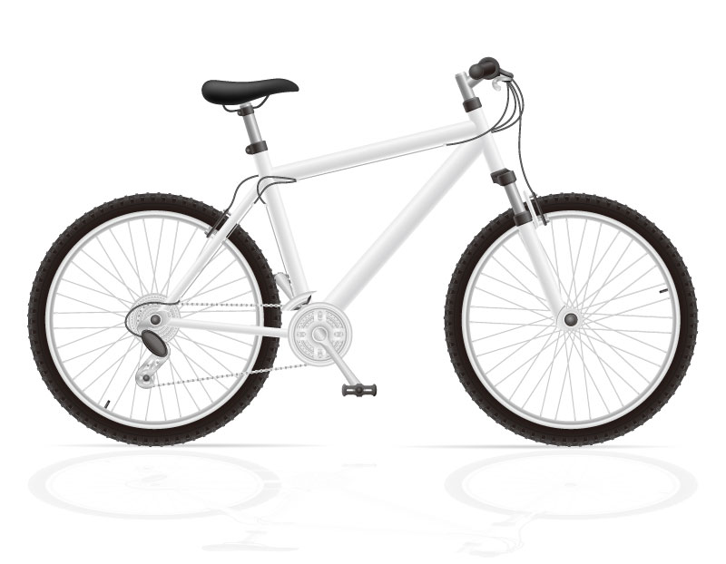 Fashion design vector white bicycle
