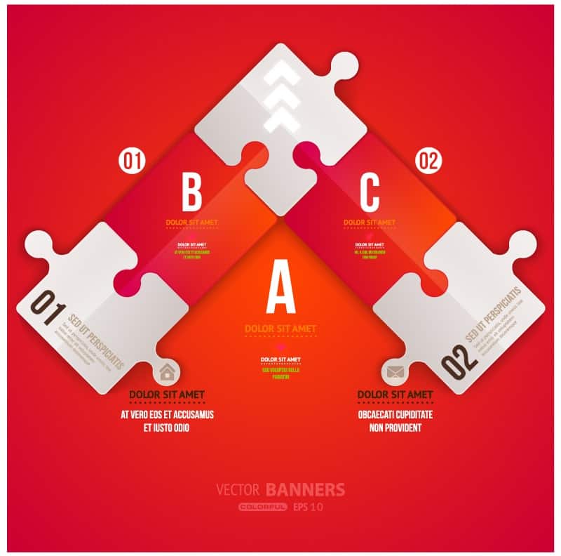 Fashion puzzle design vector material _ advertising