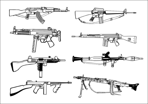 Firearms vector material