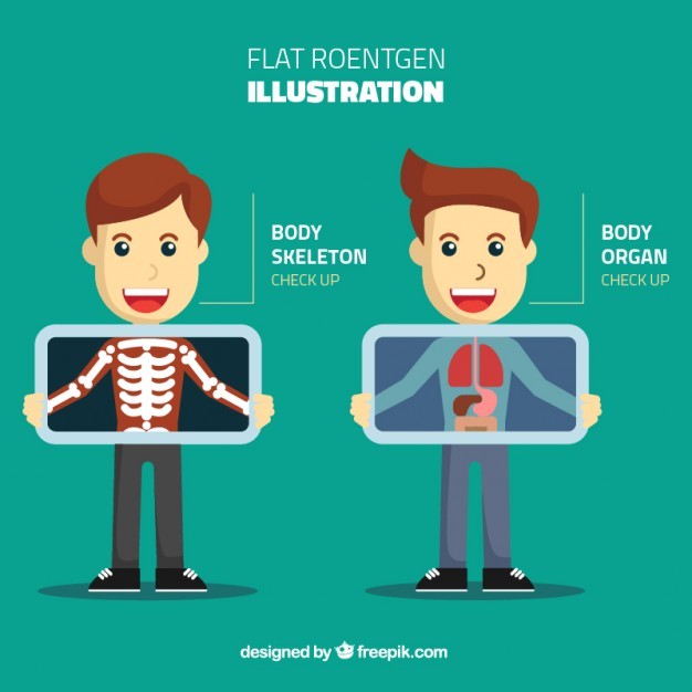 Flat X Ray Illustration