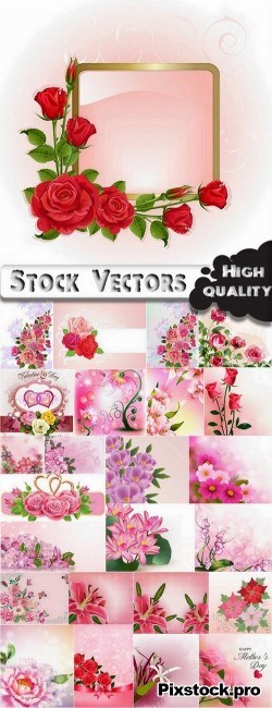 Flowers and Backgrounds – 19 Eps – 3Ai – 3 Svg