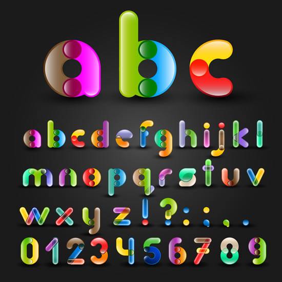 Font color stitching material