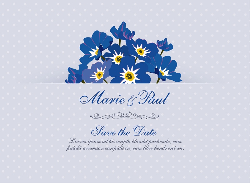 Forget-me-wedding invitation card design
