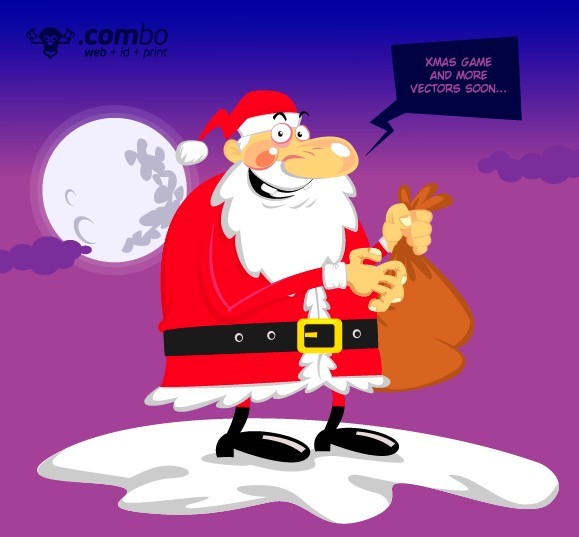 Funny Santa Claus vector material
