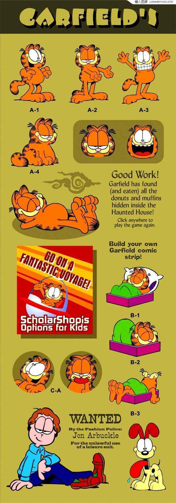 Garfield cartoon vector material