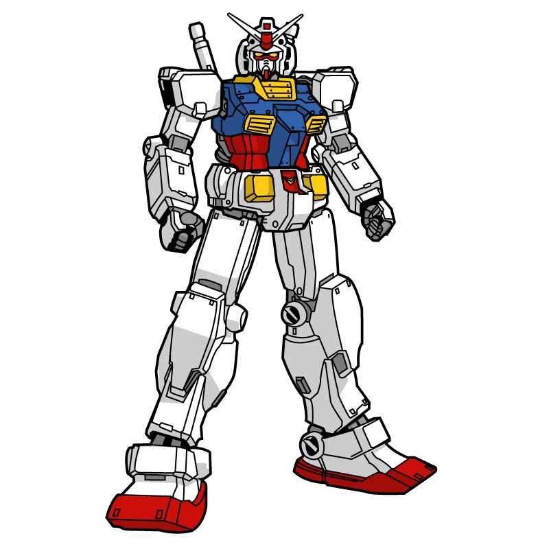 Gundam robot cartoon vector material