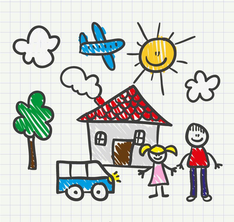Hand-painted children’s illustrator vector material