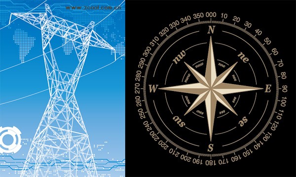 High-voltage wire frame and the compass vector material