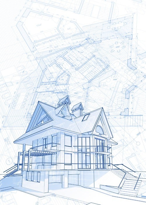 House architecture blueprint vector set 12 download