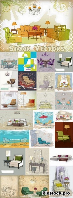 Illustration of home interior – 25 Eps