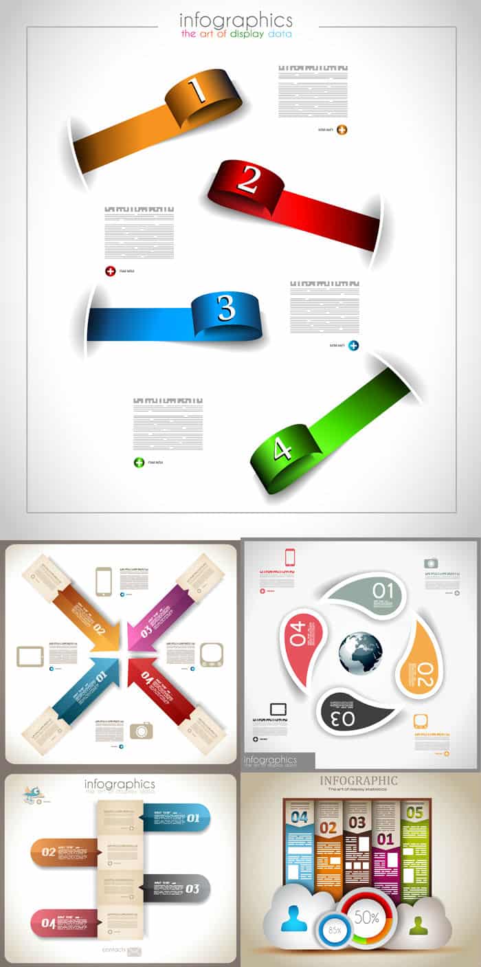 Infographic design elements vector material