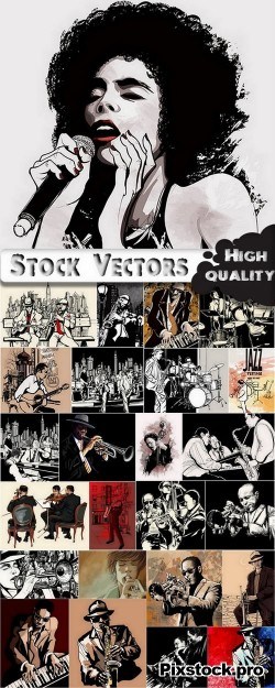 Jazz band illustrations – 25 Eps