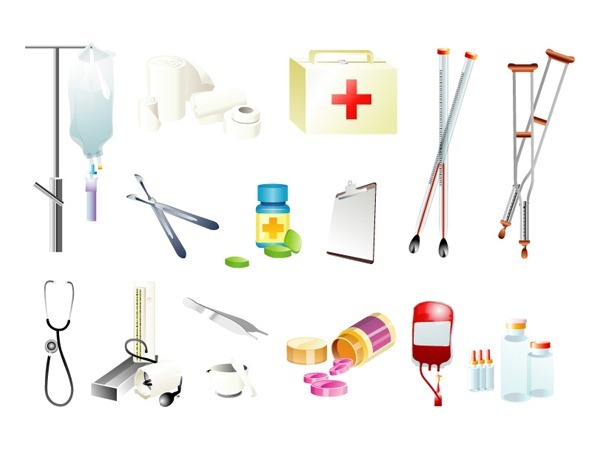Medical supplies vector material
