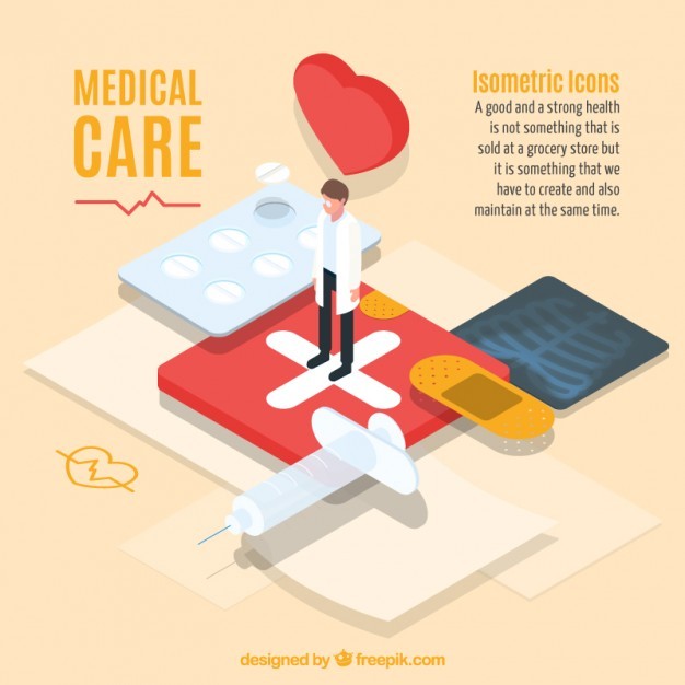 Modern medical care graphic