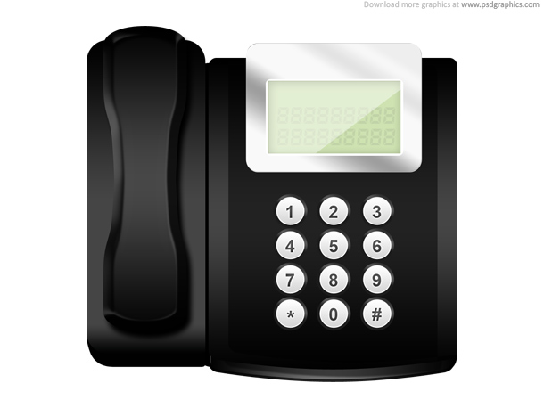 Modern office telephone icon (PSD)