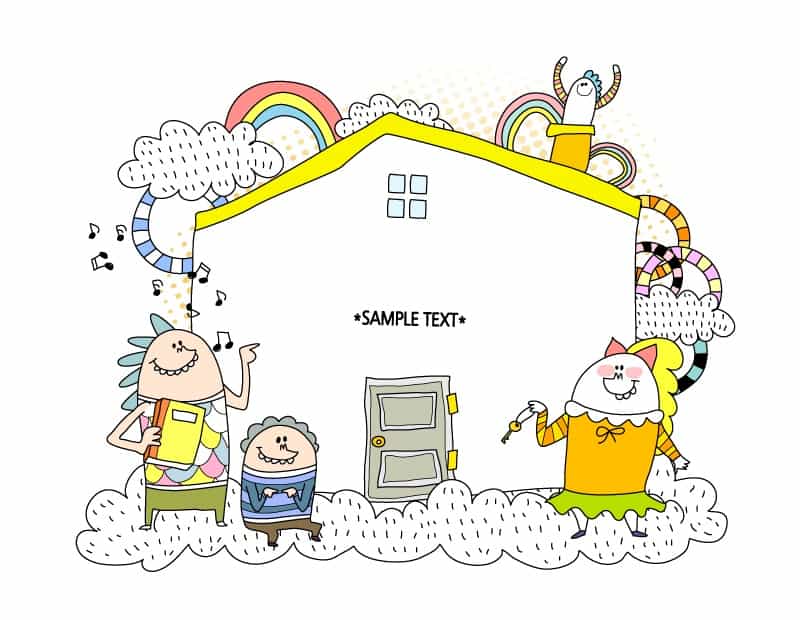 Monster House Vector cartoon illustration