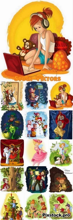 Nature and children illustration – 15 Eps