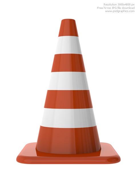 Orange traffic cone