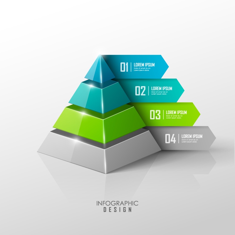 Origami triangular body color information map vector material