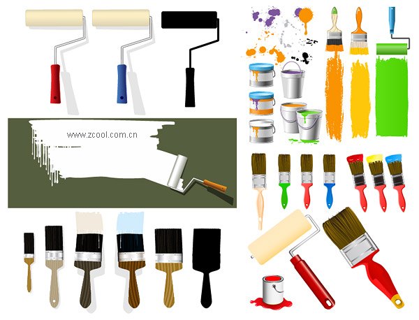 Paint brush Paint brush Paint Vector material