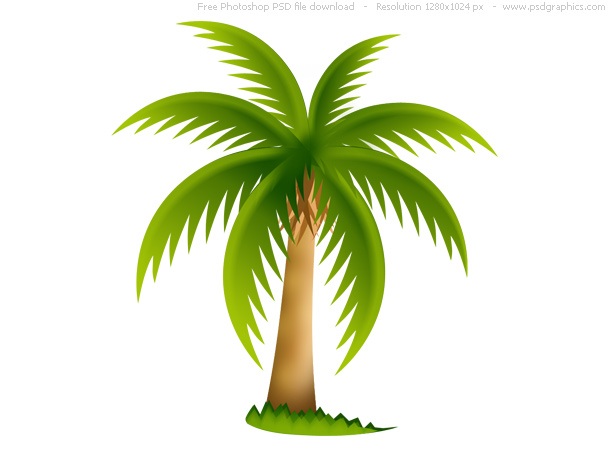 Palm tree, PSD web icon