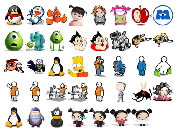 Creative cartoon series of transparent png