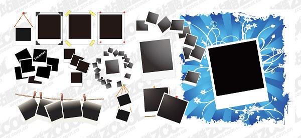 10 Polaroid Picture Style Vector material