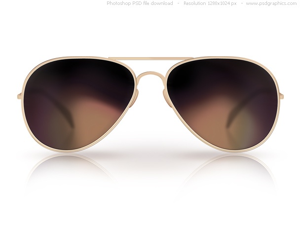 PSD black sunglasses icon