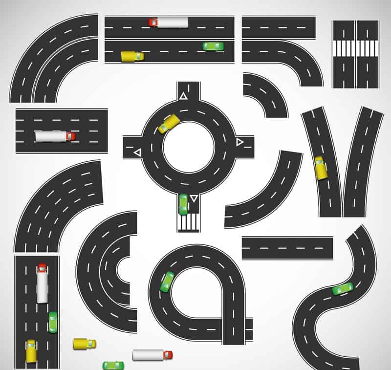road design vector material