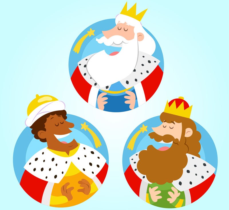 Round 3 king label vector material