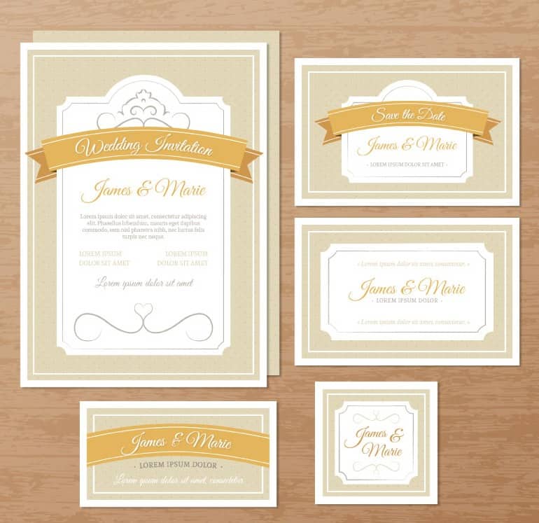 5 simple and elegant wedding card design