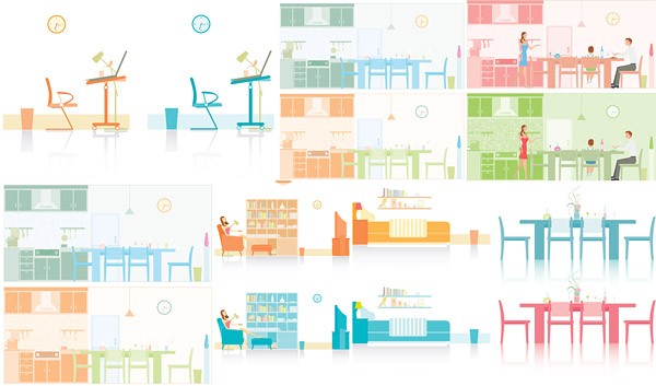 7 Simple vector illustration household material