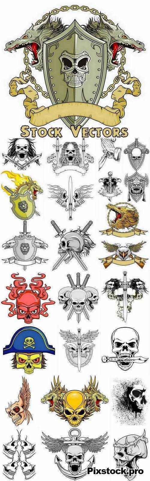 Skulls illustration – 25 Eps