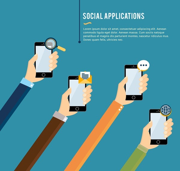 Social life applications illustrator