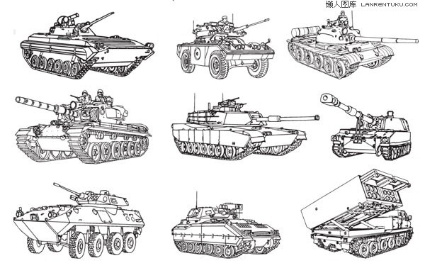 Tanks and soldiers