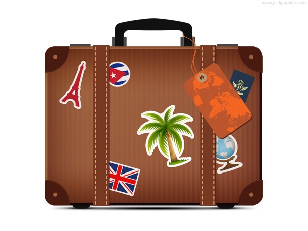Travel suitcase icon (PSD)