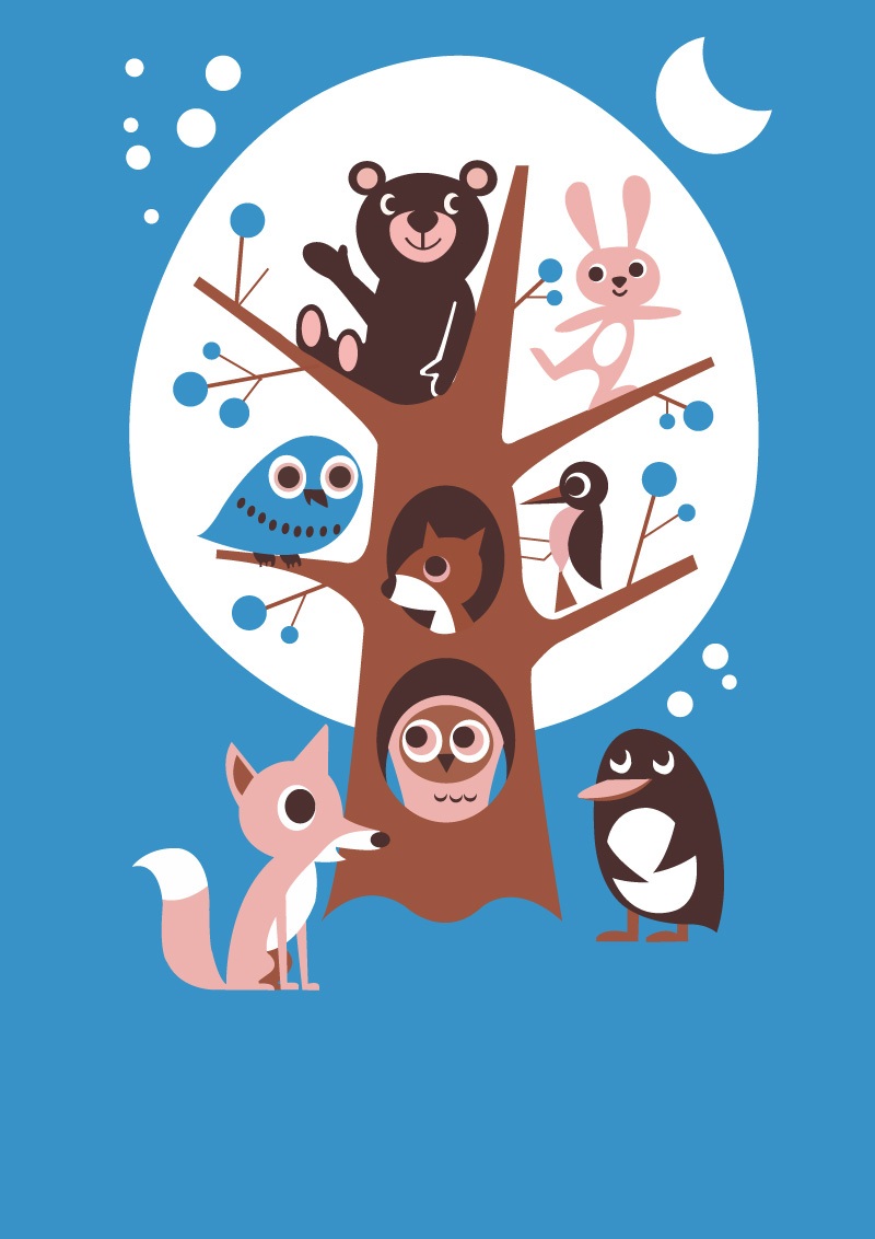 Vector cartoon animals vector material