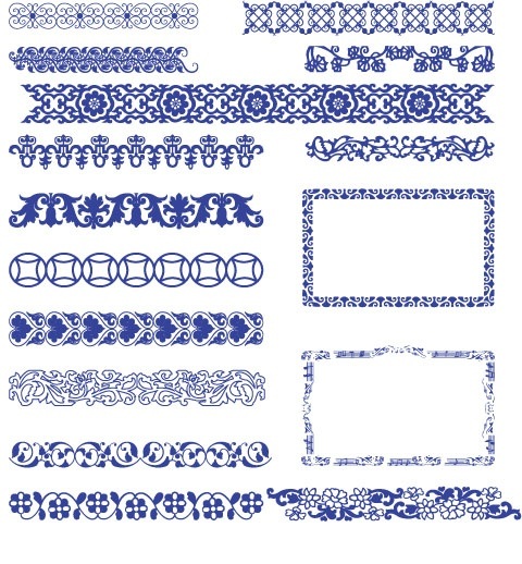 Classical style border vector material